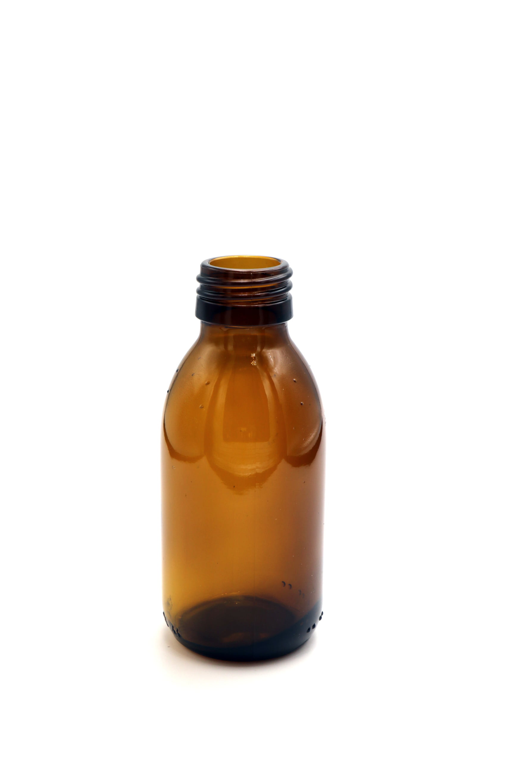 Bouteille de sirop de 125 ml en verre brun PP28