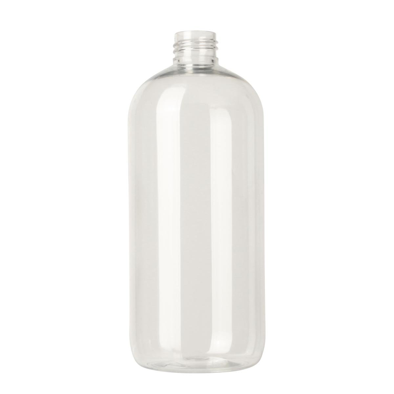 Bottiglia rotonda da 500 ml Boston Round, PET trasparente, 24/410