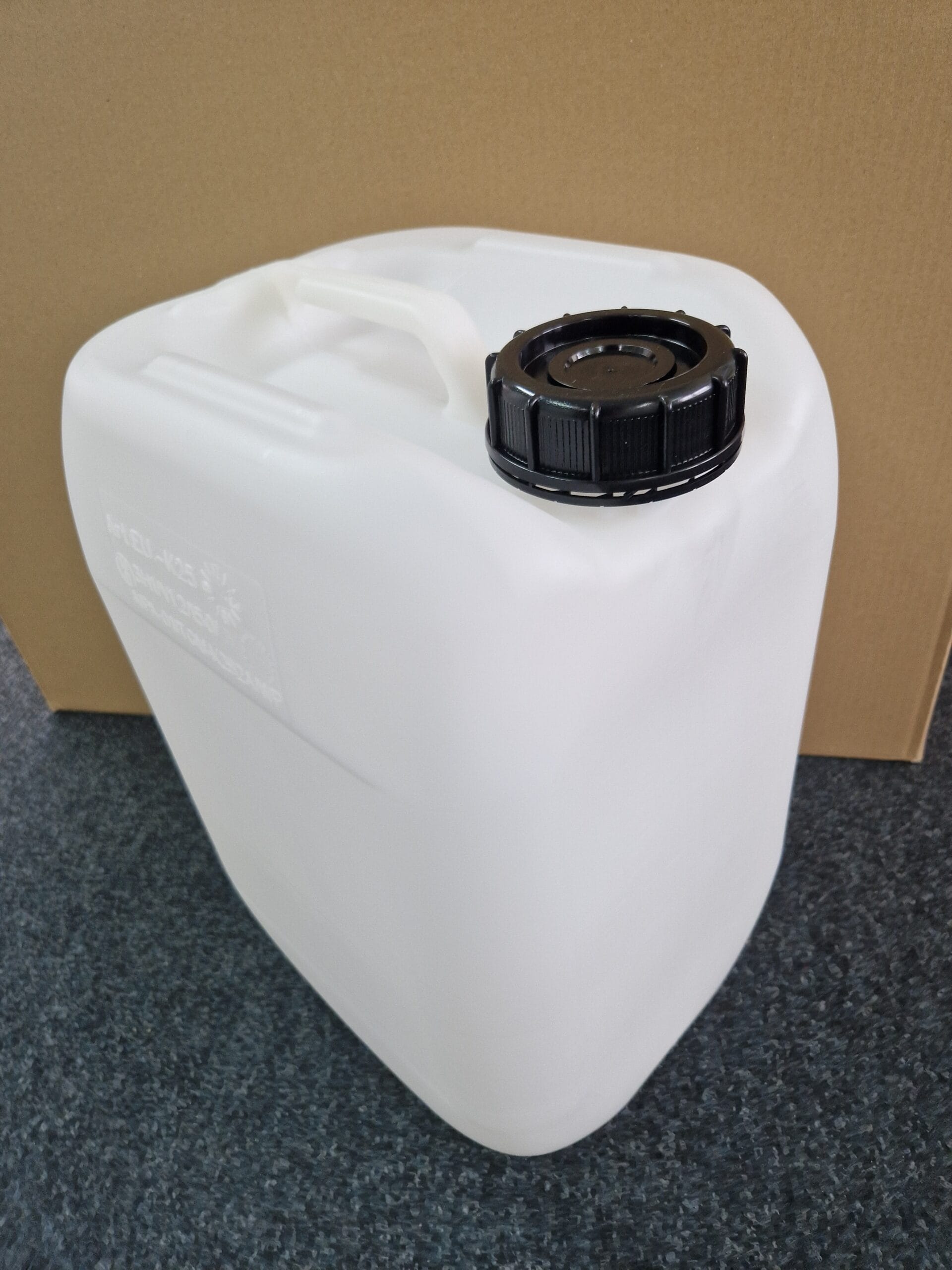 25 litre canister stackable with cap 70mm black